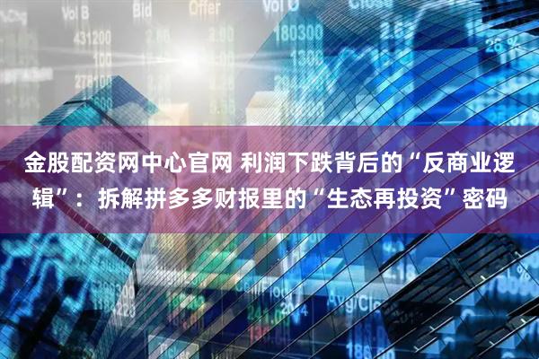 金股配资网中心官网 利润下跌背后的“反商业逻辑”：拆解拼多多财报里的“生态再投资”密码
