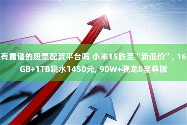 有靠谱的股票配资平台吗 小米15跌至“新低价”, 16GB+1TB跳水1450元, 90W+骁龙8至尊版